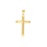 Beveled Edge Cross Pendant