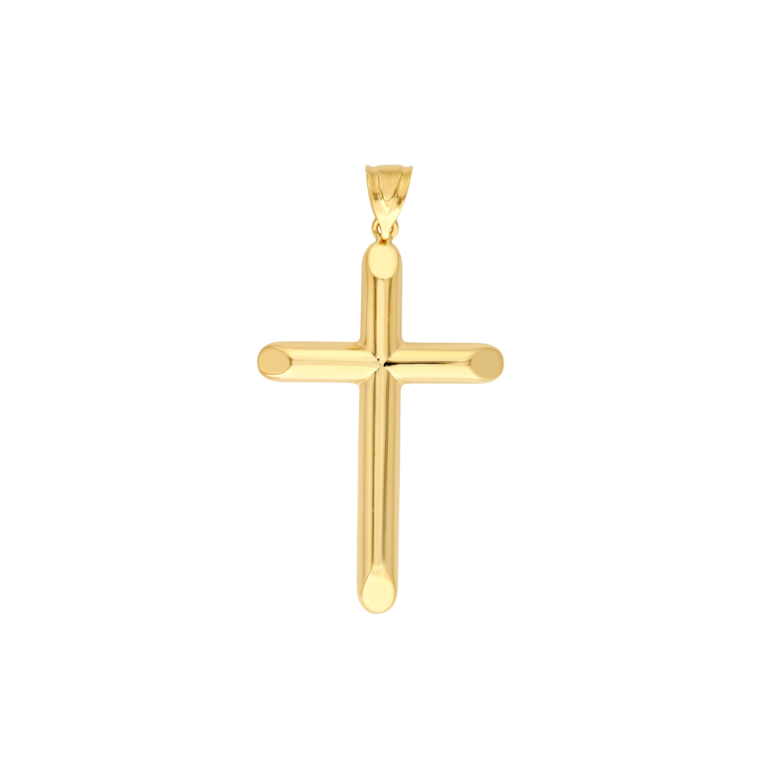 Beveled Edge Cross Pendant
