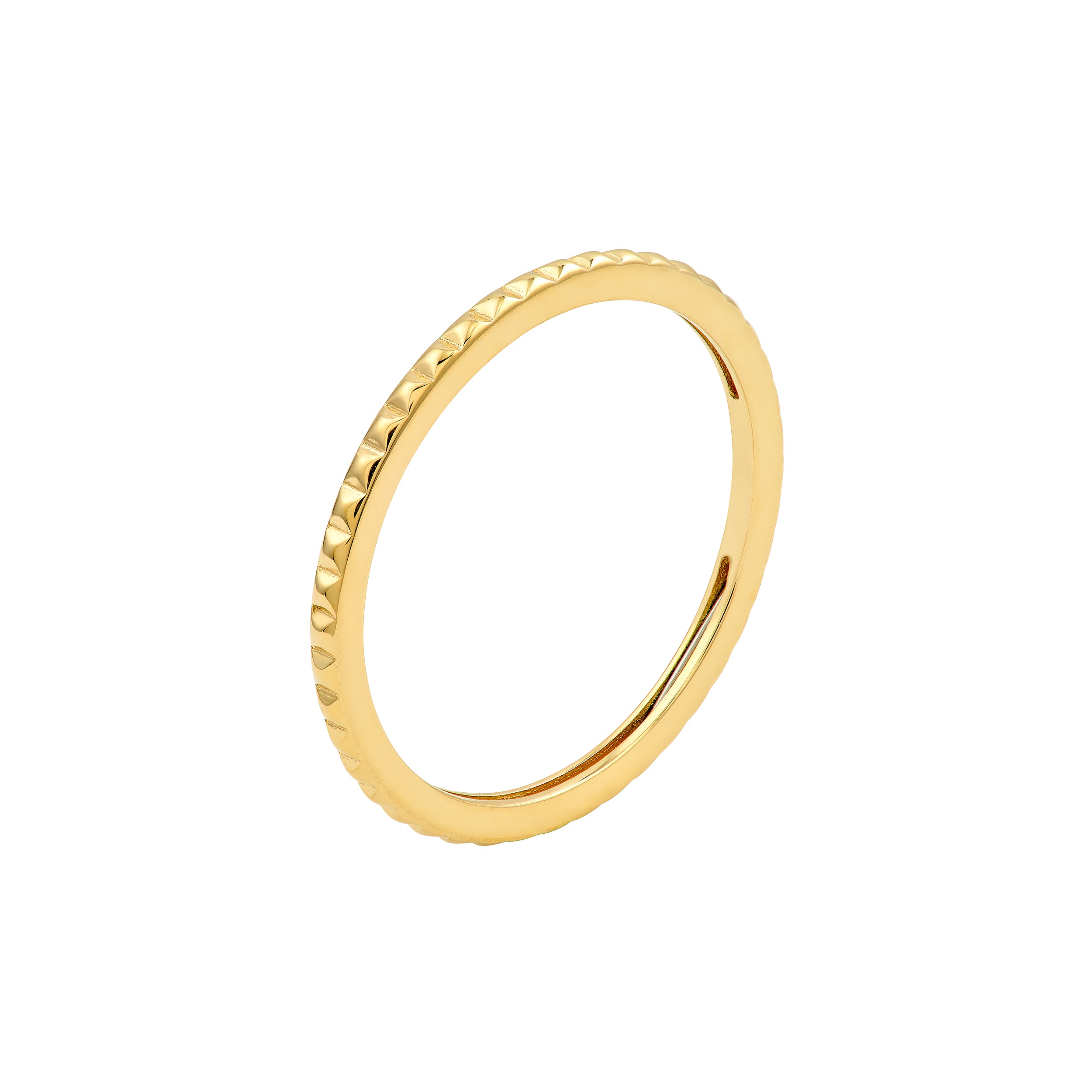 Facet Cut Out Band Ring