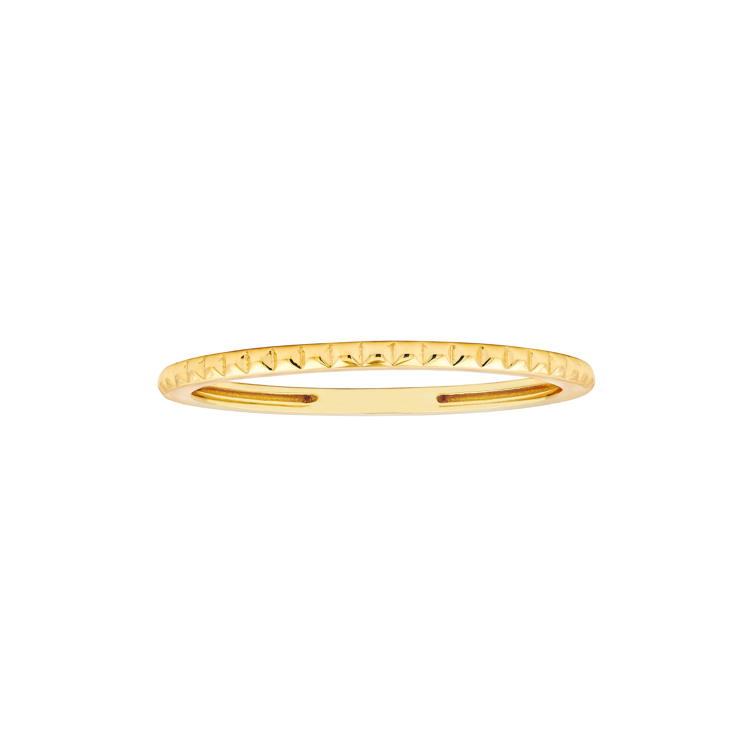 Facet Cut Out Band Ring