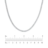 Diamond Halfway Tennis Straight Necklace (7tcw)