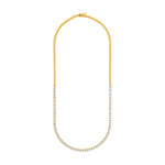 Diamond Halfway Tennis Straight Necklace (7tcw)