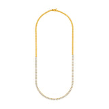 Diamond Halfway Tennis Straight Necklace (7tcw)