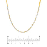 Diamond Halfway Tennis Straight Necklace (7tcw)