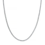 Diamond Halfway Tennis Straight Necklace (7tcw)