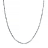 Diamond Halfway Tennis Straight Necklace (7tcw)