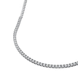 Diamond Halfway Tennis Straight Necklace (7tcw)