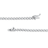 Diamond Halfway Tennis Straight Necklace (7tcw)