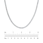 Diamond Halfway Tennis Straight Necklace (7tcw)