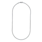 4-5/8tcw Diamond Halfway Tennis Necklace