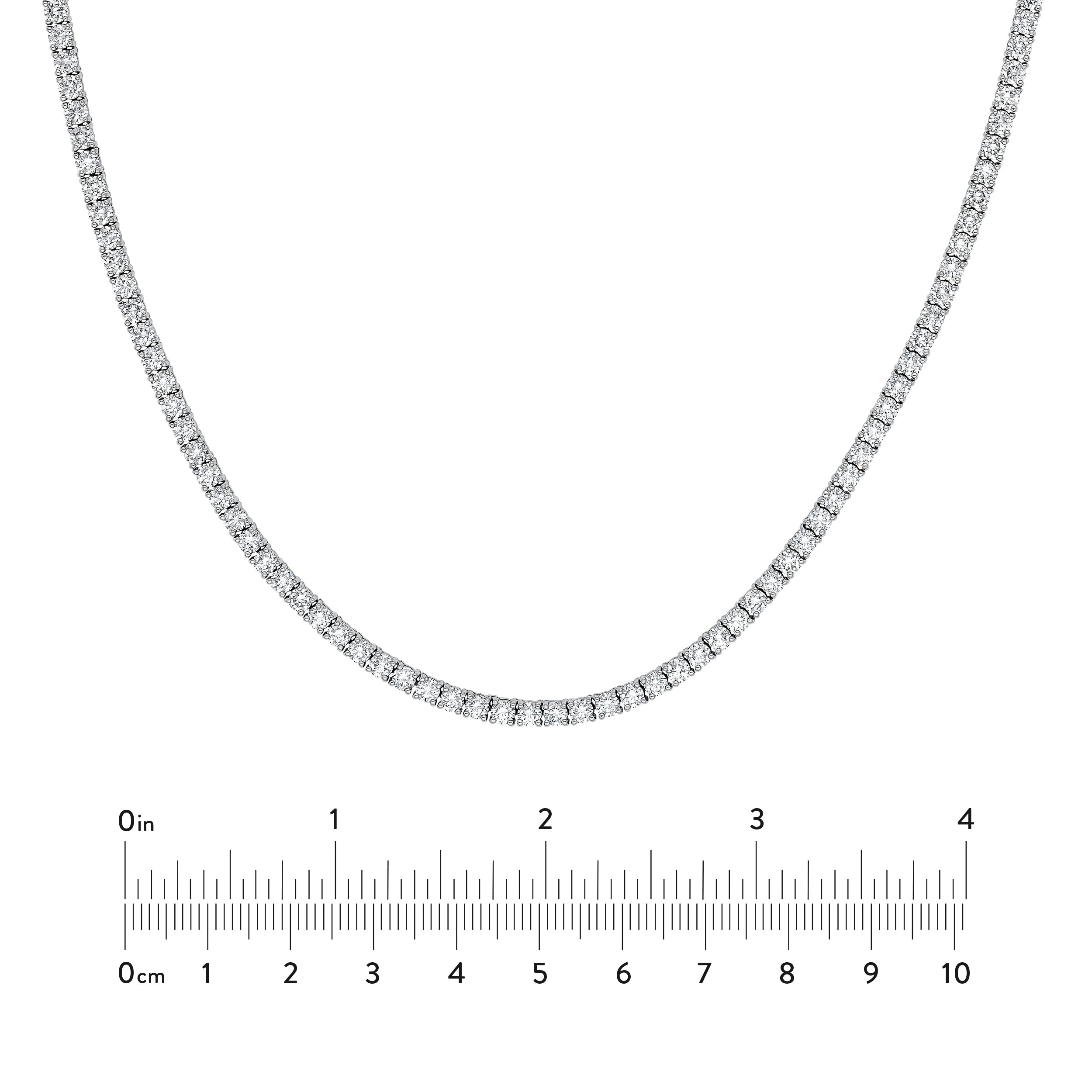 4-5/8tcw Diamond Halfway Tennis Necklace