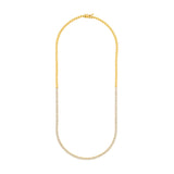 4-5/8tcw Diamond Halfway Tennis Necklace