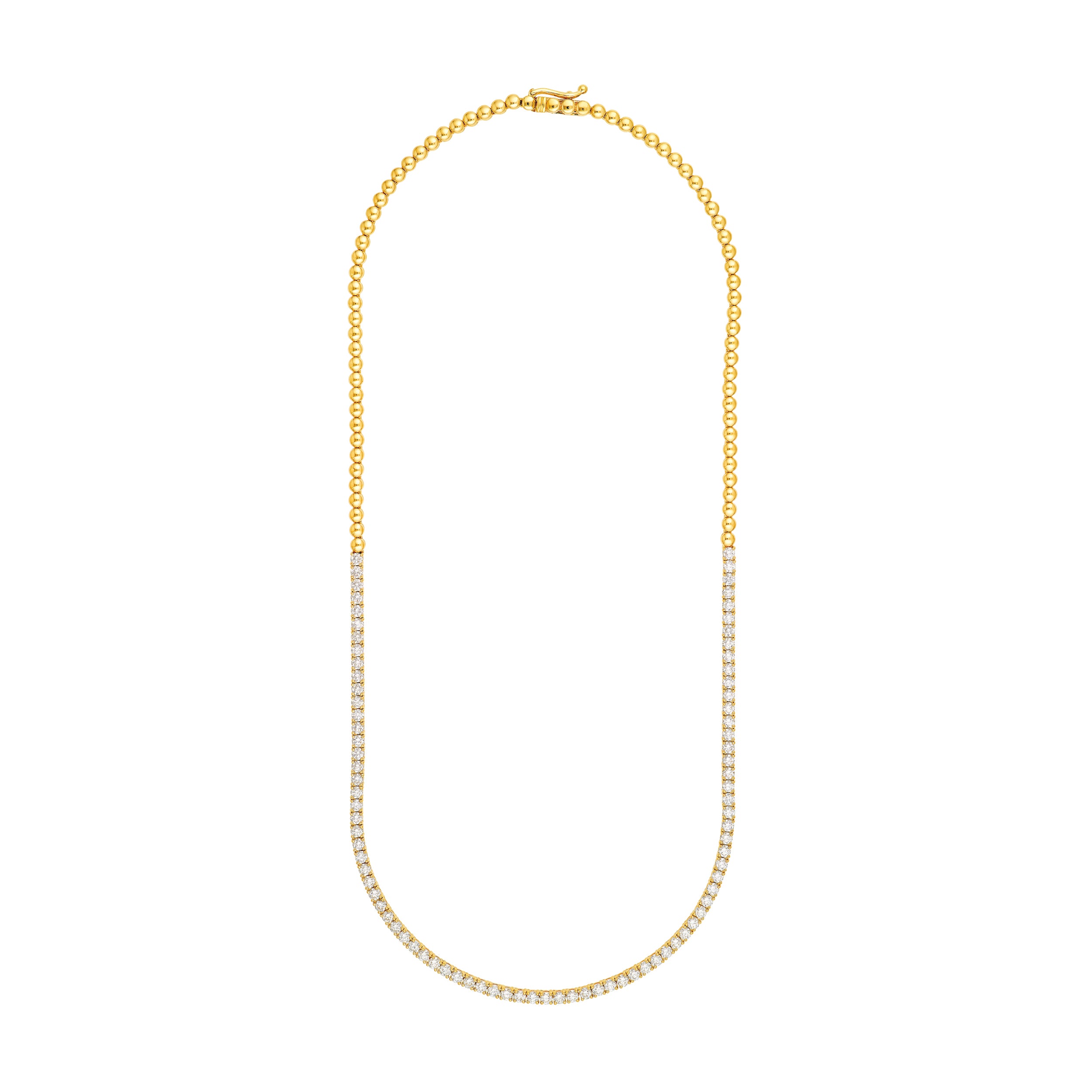4-5/8tcw Diamond Halfway Tennis Necklace