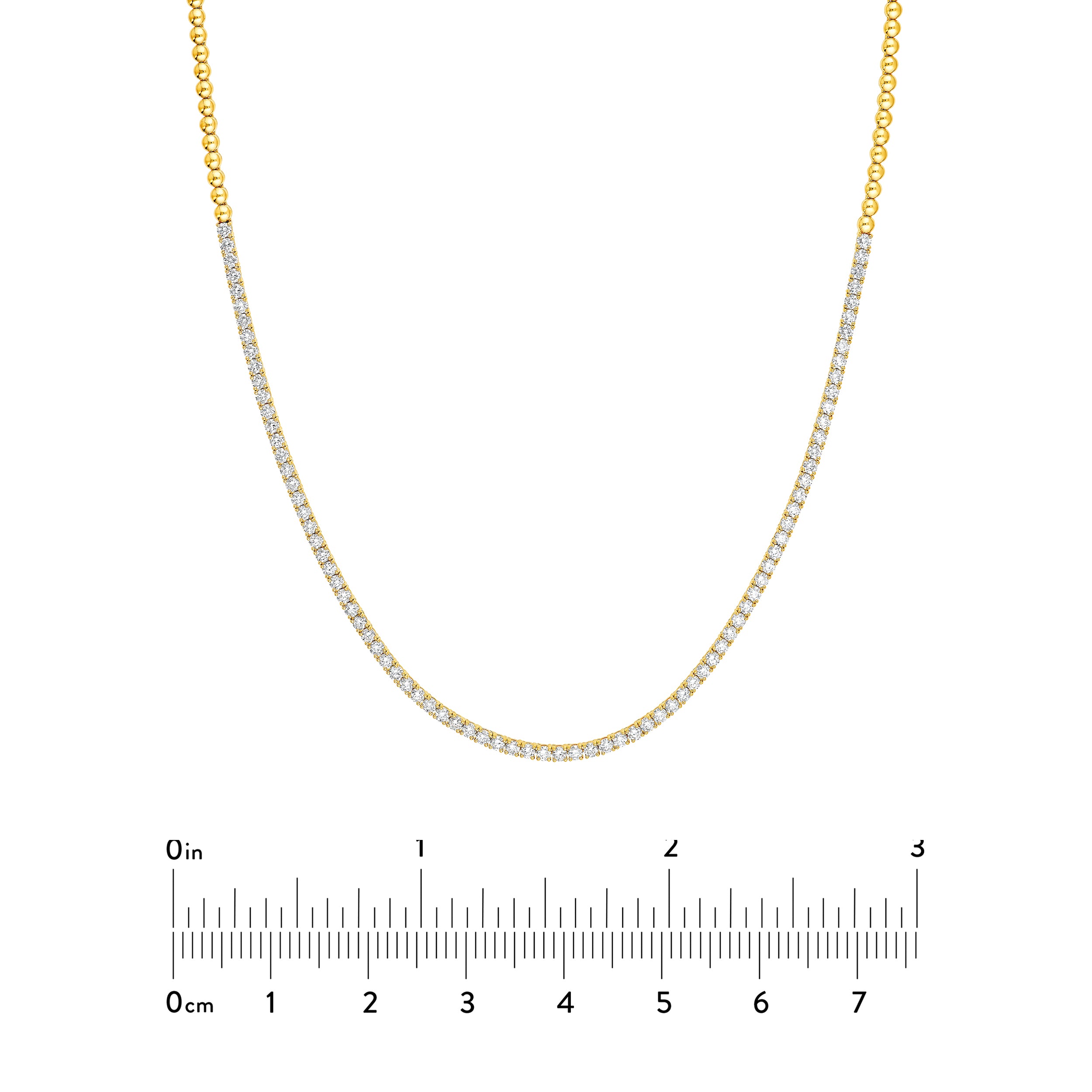 4-5/8tcw Diamond Halfway Tennis Necklace