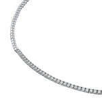 4-5/8tcw Diamond Halfway Tennis Necklace