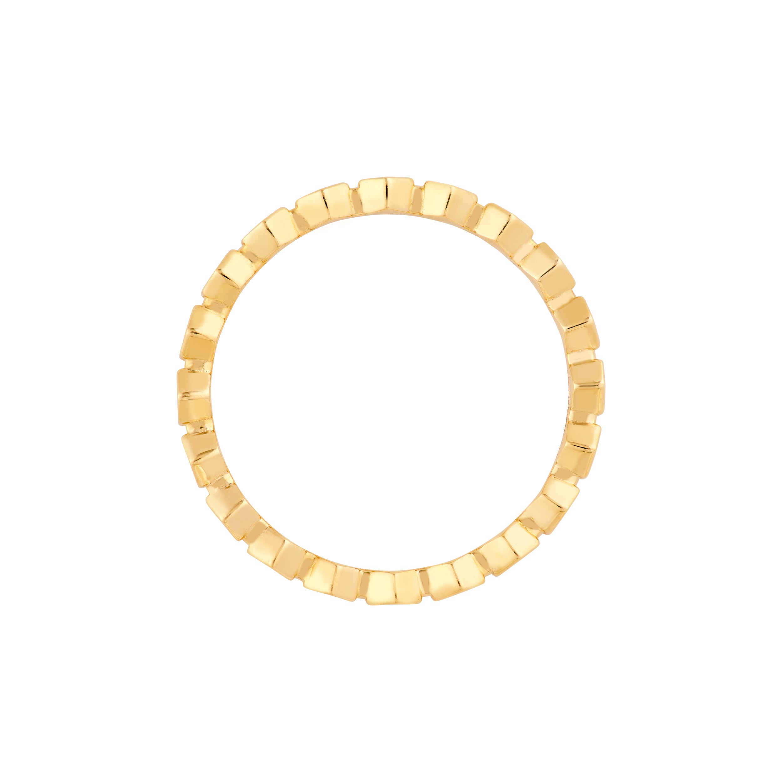 Hexagonal Bead Band Ring
