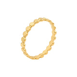 Flat Oval Beaded Band Ring