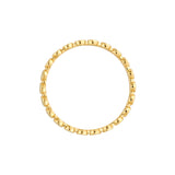 Flat Oval Beaded Band Ring
