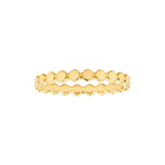 Flat Oval Beaded Band Ring