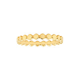 Flat Oval Beaded Band Ring