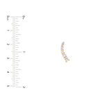 7/8tcw Graduated Round Diamond Climber Earrings