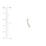 7/8tcw Graduated Round Diamond Climber Earrings