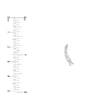7/8tcw Graduated Round Diamond Climber Earrings