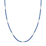 Alternating Sapphire Diamond Tennis Necklace