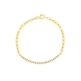 5/8tcw Diamond Paper Clip Bracelet