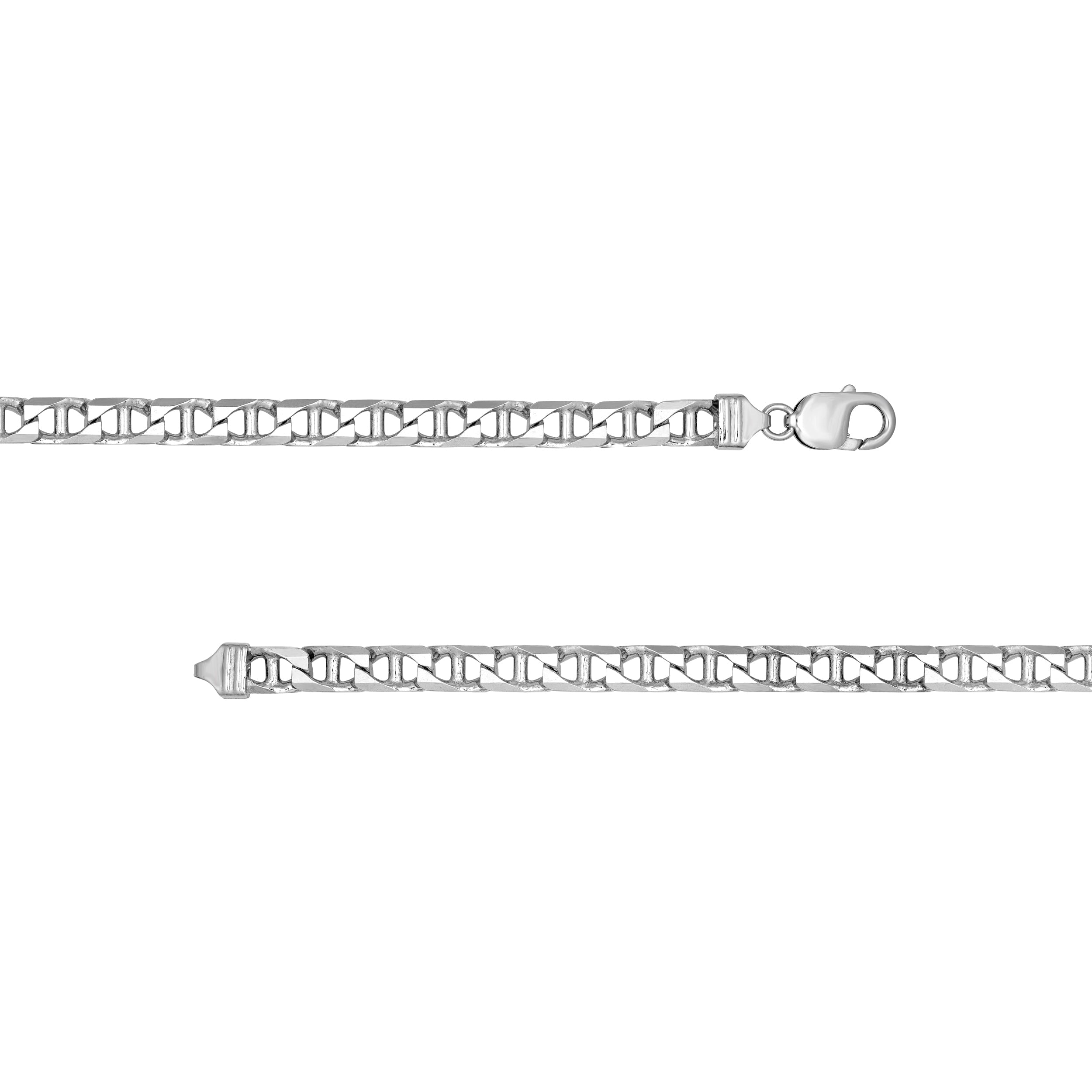 7.30mm Sterling Silver D/C Mariner Chain