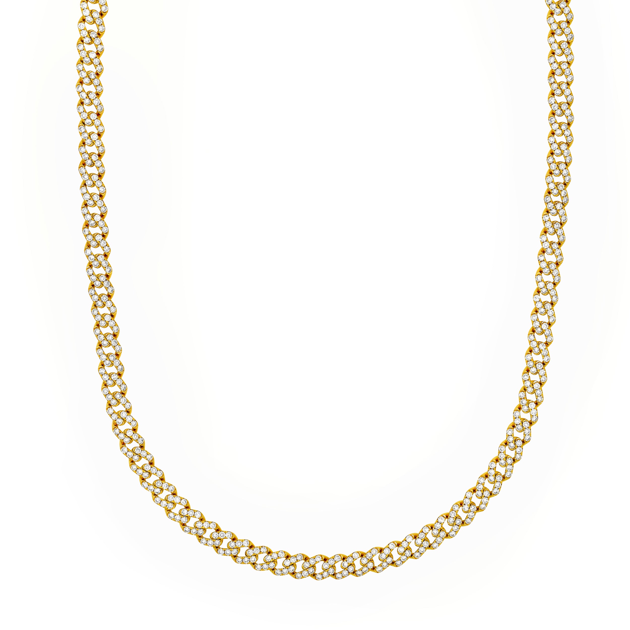 7-3/8tcw Diamond Curb Necklace