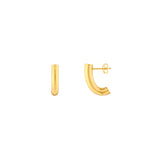 5mm Small Round J Hoop Earrings