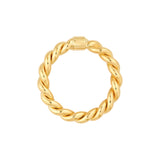 Double Twist Polished Tube Ring