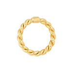 Double Twist Polished Tube Ring
