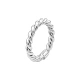 Double Twist Polished Tube Ring