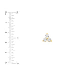 1tcw 3.5mm Diamond Trio Stud Earrings