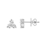 1tcw 3.5mm Diamond Trio Stud Earrings