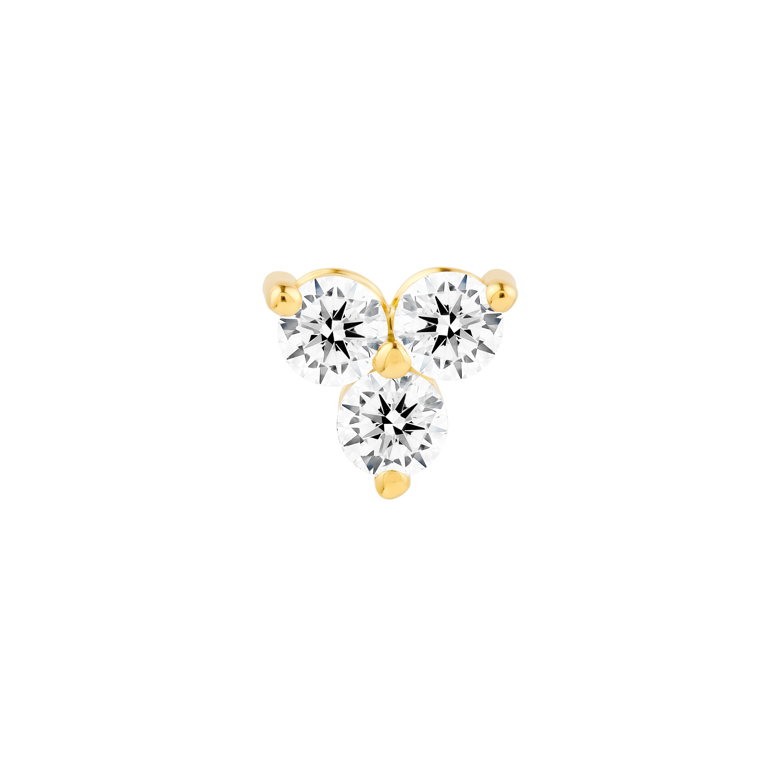 5/8tcw Diamond Trio Stud Earrings