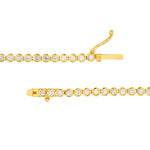 5-1/3tcw Diamond Bezel Graduated Tennis Necklace