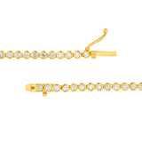 5-1/3tcw Diamond Bezel Graduated Tennis Necklace