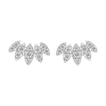 3/8tcw Diamond Flower Stud Earrings