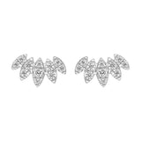 3/8tcw Diamond Flower Stud Earrings
