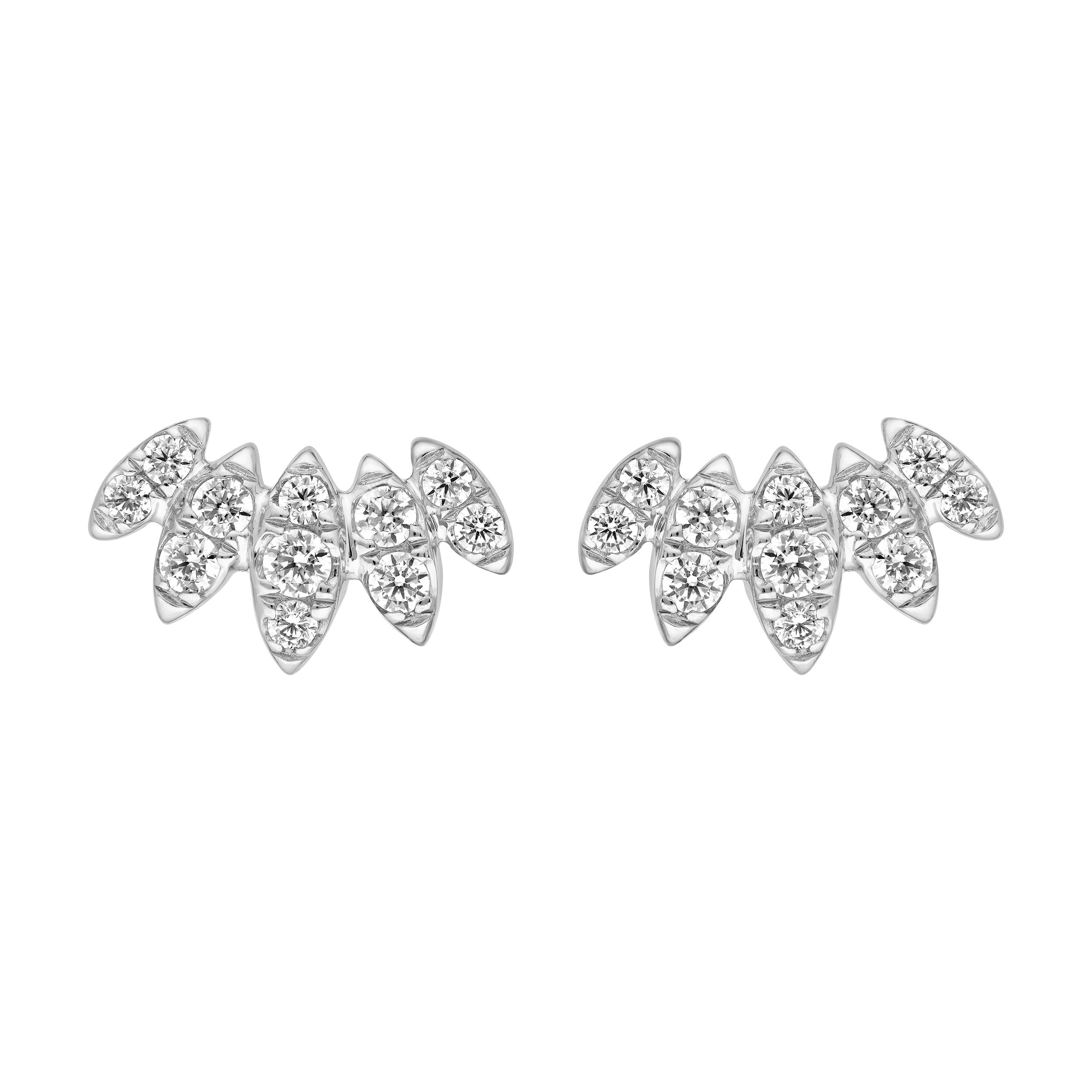 3/8tcw Diamond Flower Stud Earrings