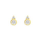 3/8tcw Round Bezel Diamond Earrings