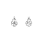 3/8tcw Round Bezel Diamond Earrings