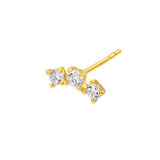 1/2tcw Diamond Trio Stud Earrings