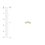 1/2tcw Diamond Trio Stud Earrings