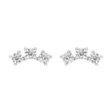 1/2tcw Diamond Trio Stud Earrings