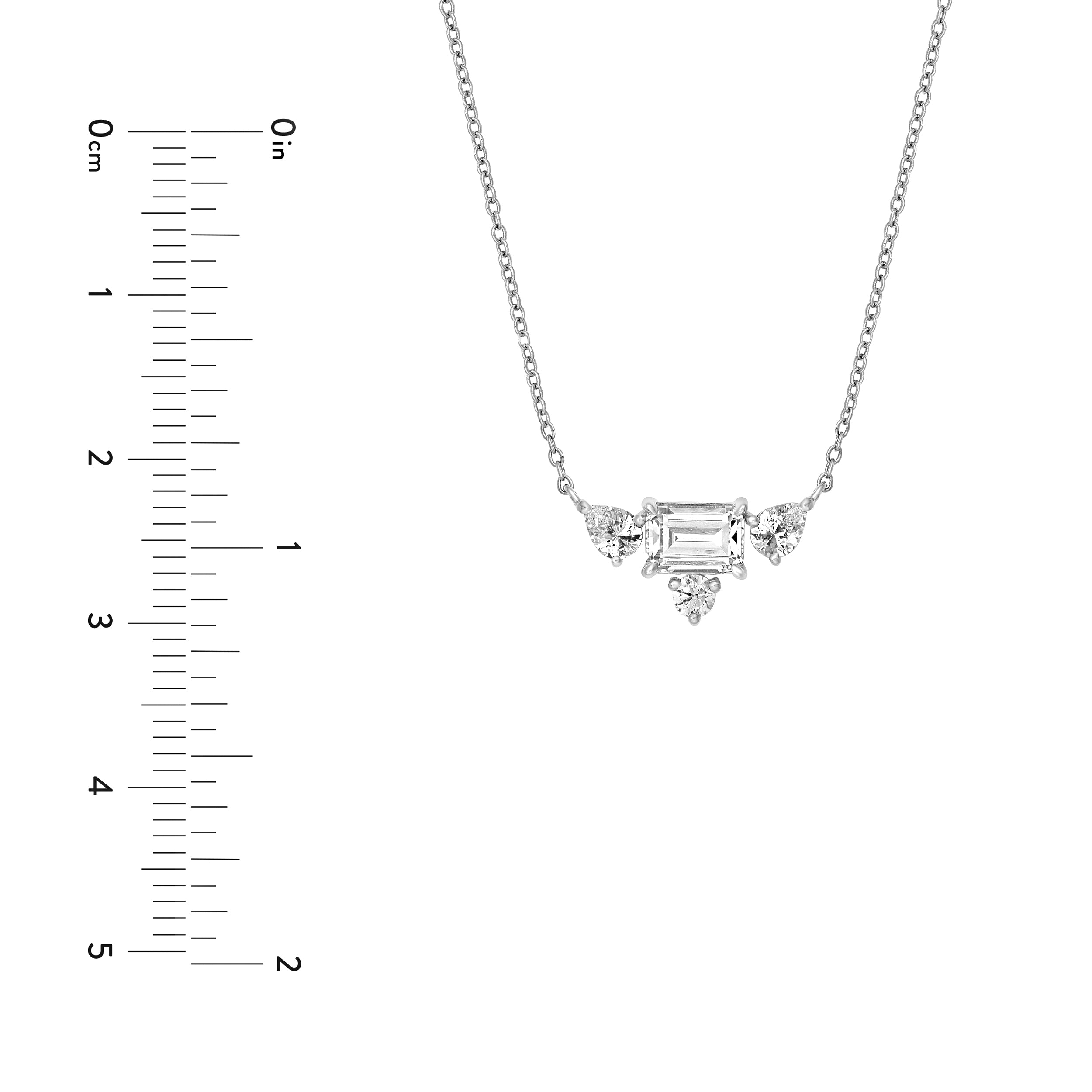 Three Stone Diamond Necklace