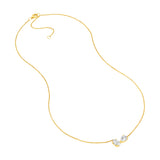1-1/2tcw Toi et Moi Pear & Oval Diamond Necklace